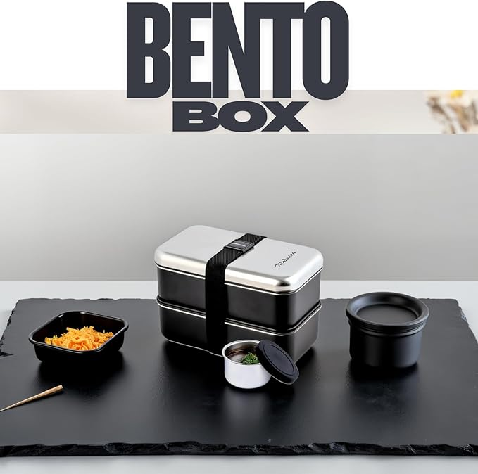 Modaniam Leak Proof Stainless Steel Bento Box, Stainless Steel Lunch Box For Adults, Metal Bento Box, Japanese Lunch Container, Large With Compartment, Korean Bentobox, Non Toxic, Microwave Safe