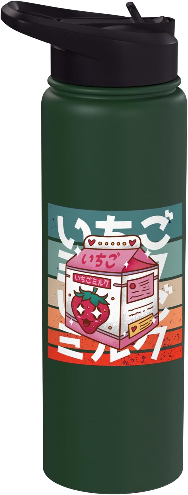 Kawaii Milk Carton Japanese Culture Adorable Strawberry Cute Stainless Steel Insulated Water Bottle