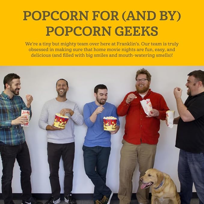 Franklin’s Gourmet Popcorn Organic Popcorn Kernels for Popping - 28oz Tub Pack of 2 - Made in USA, Non-GMO & All-Natural - Old Fashioned Unpopped Popcorn Kernels for Popcorn Machine