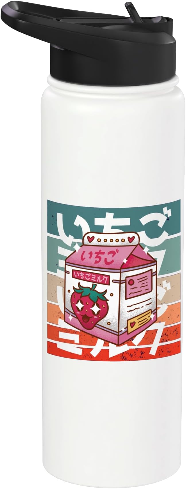 Kawaii Milk Carton Japanese Culture Adorable Strawberry Cute Stainless Steel Insulated Water Bottle