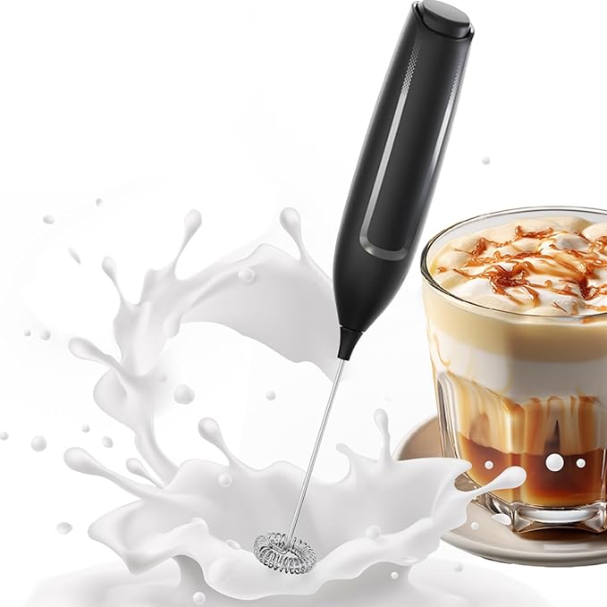 Cordless Handheld Milk Frother - 15-Second Rapid Foam, Battery-Powered & Portable for Coffee, Matcha, and Shakes
