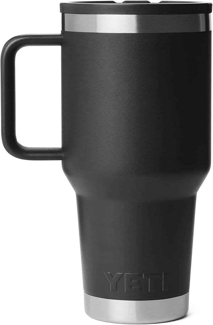 YETI Rambler 30 oz Travel Mug with Flip Straw Lid – Stainless Steel, Vacuum Insulated, Leakproof, Cup Holder Friendly
