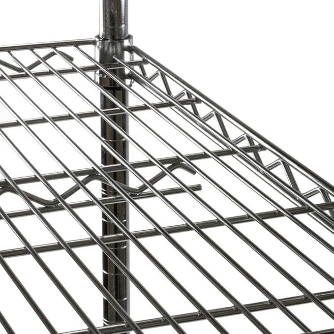 Shelving Inc. 14" d x 72" w Chrome Wire Shelving with 2 Tier Shelves, Weight Capacity 800lbs Per Shelf