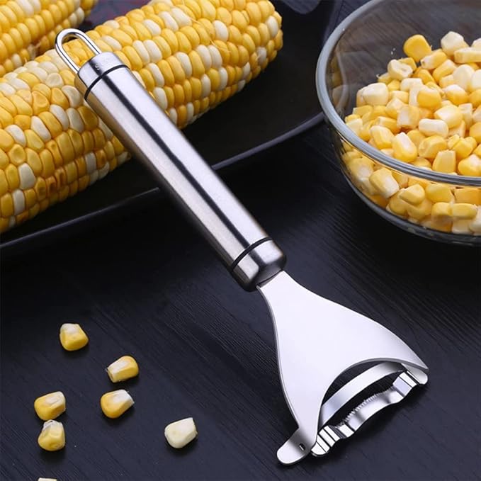 Corn Peeler, Corn stripper for corn on the cob remover tool,Stainless steel multifunctional Kitchen Grips Corn planer Cob Cutter kernels, with Hand Protect
