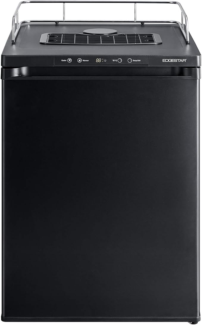 EdgeStar BR3002 24 Inch Wide Kegerator Conversion Refrigerator for Full Size Kegs with Deep Chill Mode - Stainless Steel