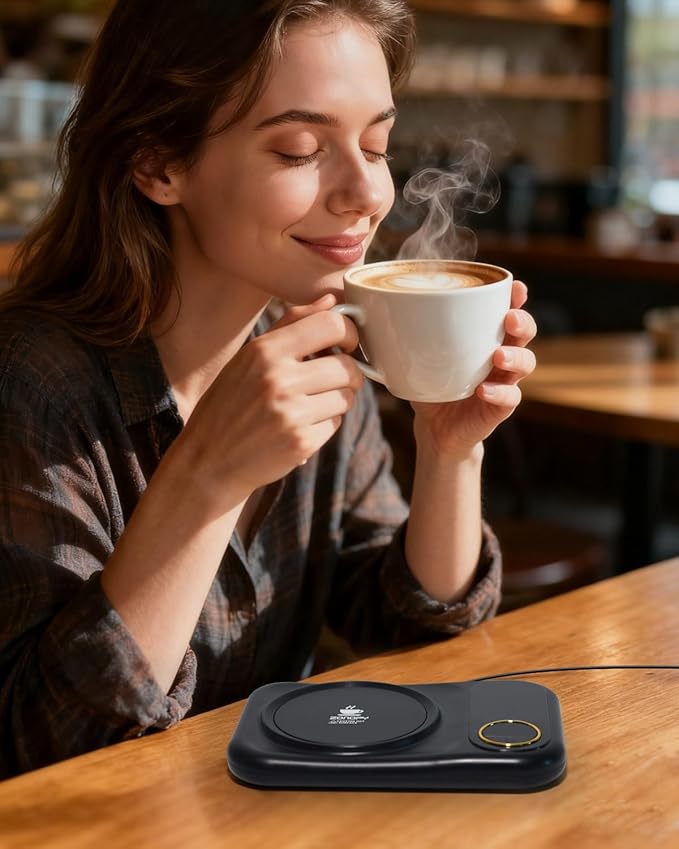 Coffee Mug Warmer, 3-Temp Settings USB Coffee Mug Warmer, 113℉/131℉/149℉ Plug in USB Candle Warmer Beverage for Coffee, Cocoa, Tea, Candle, Mom Gifts Women Gifts