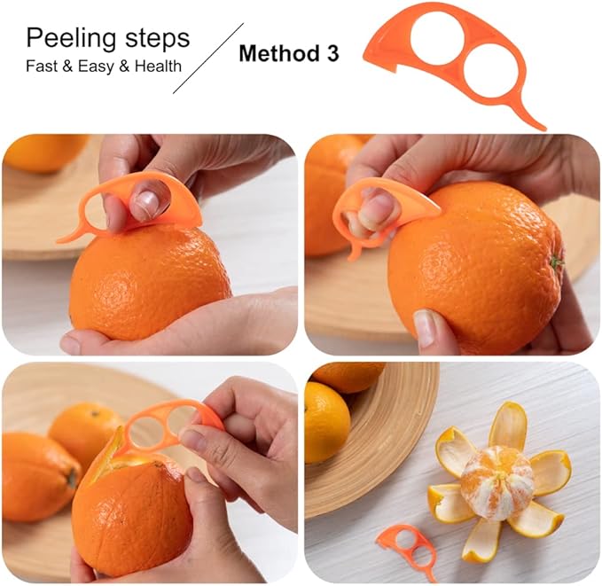 6 Pcs Kitchen Vegetable Potato Peeler Set, Including Corn Peeler, Corn Stripper for Corn on the Cob Tool, Potato, Carrot, Apple Peelers + Orange Peeler Tool, Y Peeler for Veggie & Fruit(Color-1)