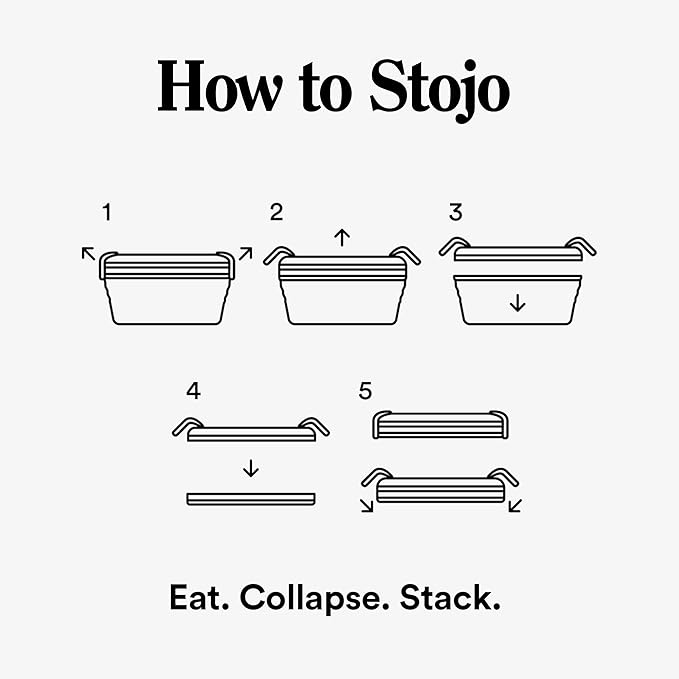 STOJO Collapsible Sandwich Box – 24oz, Reusable Food Storage Container, Silicone Bowl for Hot/Cold Food – Meal Prep, Lunch, Camping, Hiking – Dishwasher Safe (Set of 1, Peony)