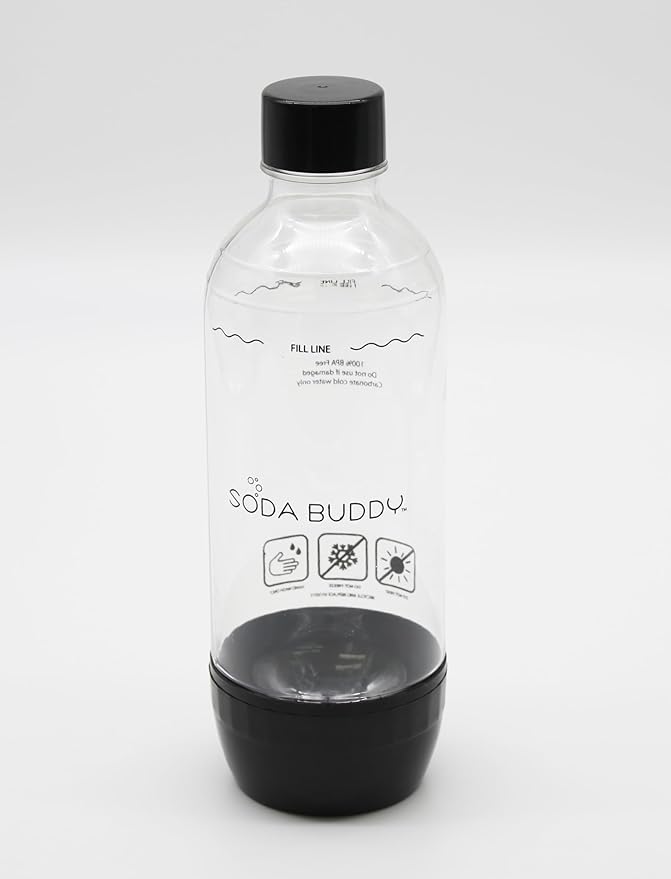 Flame King SodaBuddy Sparkling Water and Soda Maker, Bundle Includes 1 Soda Machine, 1 BPA-Free Bottles, and 1 4-Oz CO2 Carbonator