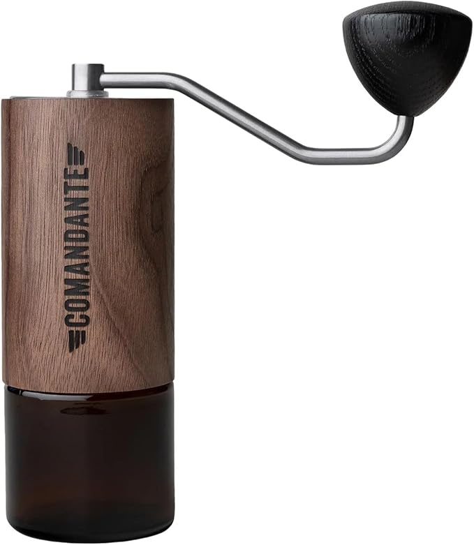 COMANDANTE C40 MK4 Nitro Blade Liquid Amber/Stainless Steel Coffee Grinder, Silver/Brown, Silver/Brown