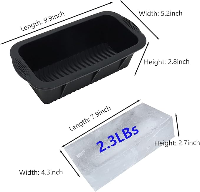 8Pcs Extra Large Ice Block Mold, Silicone Ice Block Molds for Ice Bath Tub, Big Ice Cube Molds for Ice Bath, Blue Ice Maker for Cold Plunge or Coolers, Ice Tray Accessories for Ice Bath Chiller