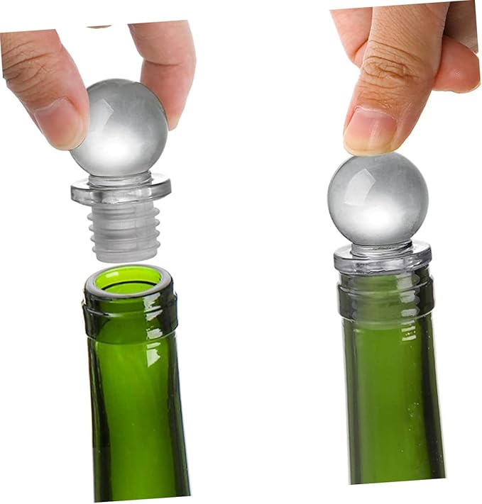 IMIKEYA 24pcs Glass Ball Wine Stoppers Decorative Wine Bottle Caps Portable Oil Dispenser Stopper for Perfume and Makeup