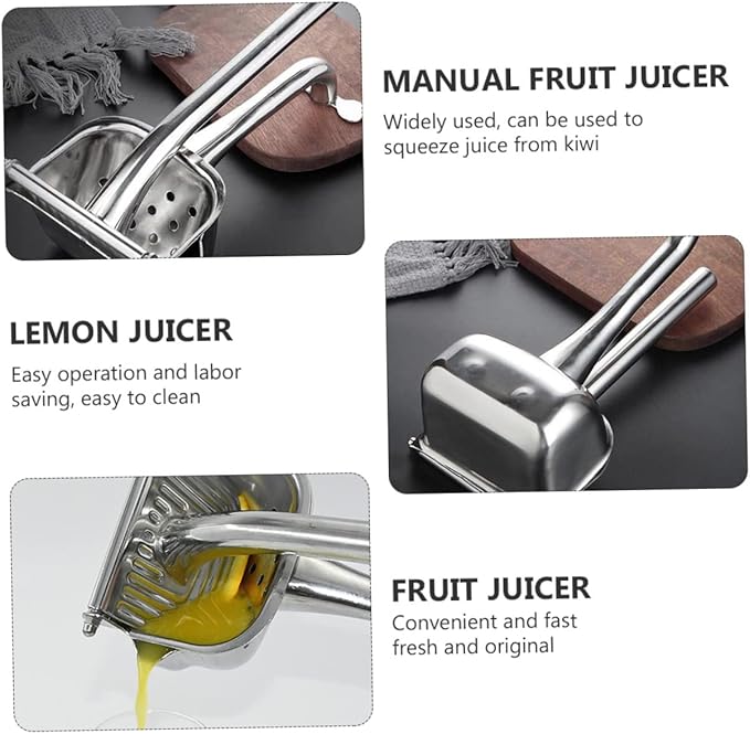 Stainless Steel Manual Fruit Juicer Fruit Crusher Juice Squeezer Portable Orange Juice Squeezer