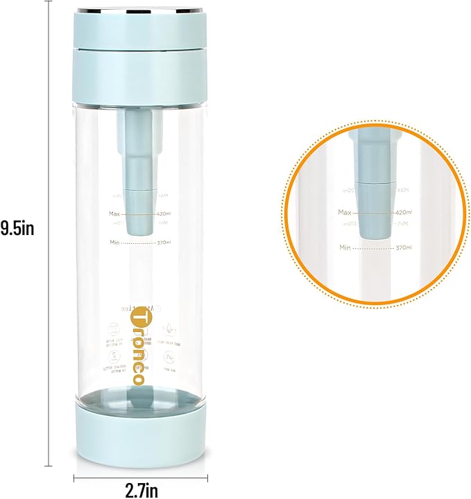 Tronco Reusable Carbonating Bottle – BPA-Free PET Plastic Sparkling Water Bottle, Compatible with Portable Soda Makers, Perfect for Travel, Sports & Home