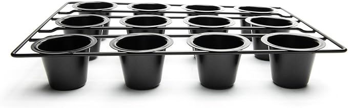 Fox Run 4758 Linking Mini Popover Pan, Carbon Steel, Non-Stick, 12-Cups