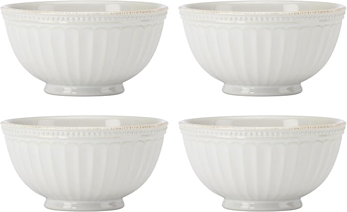Lenox 897388 French Perle Groove 12-Piece Dinnerware Set, Service For 4