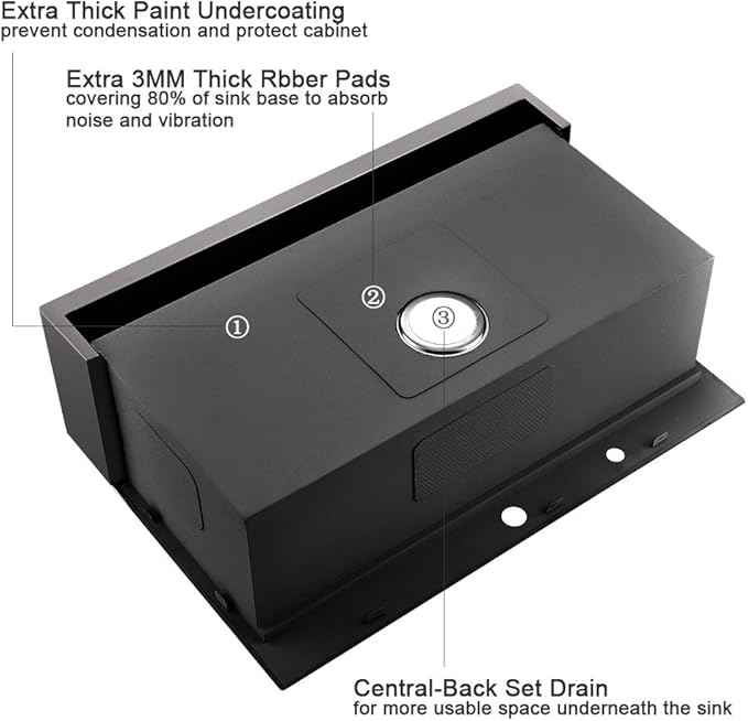 30 Inch Black Farmhouse Kitchen Sink Drop In Workstation - 30 inch Apron Front Farmhouse Sink Workstation Kitchen Sink Single Bowl 16 Gauge Stainless Steel Farm Sink