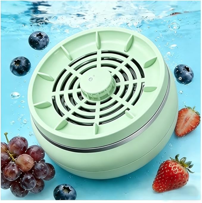 Fruit and Vegetable Cleaner Device,Portable USB Wireless Veggie Wash with Purification Technology,Periproduce Vegetable Cleaner,Portable Wireless Veggie Wash for Washing Fruits,Vegetables,Meat (Green)