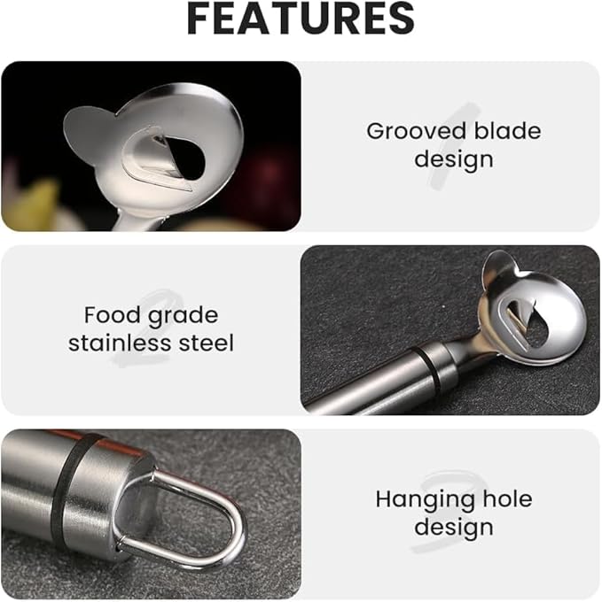 Cactus Peeler Tool, 2 Pack Stainless Steel Pelador de Nopales, Spoon Cactus Thorn Removal Tool, 7.48x1.89in Portable Tools for Kitchen Accessory