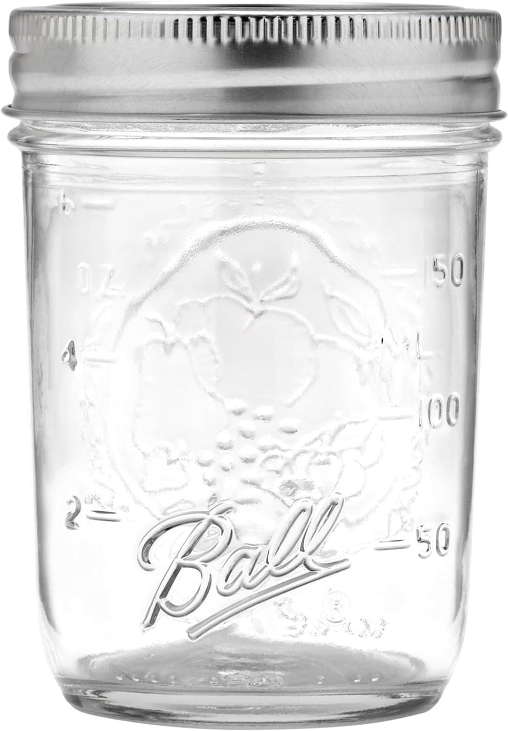 Ball Regular Mouth Mason Jars with Lids & Bands, Half Pint, 8-oz (2-Pack)