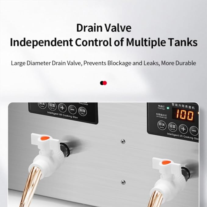Auto-lift Commercial Pasta Cooker with Timer, Noodle Cooking Machine with 3 Drainage,Macaroni Vegetable Dumpling Cooker,Boiler For Spaghetti Ramen,Temperature Adjustable (6 holes)