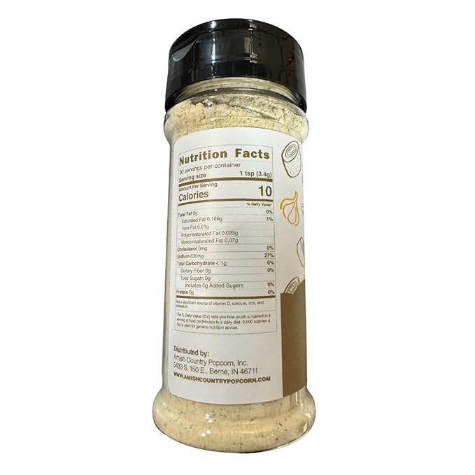 Amish Country Popcorn | Garlic Parmesan Seasoning - 4.8 oz | Old Fashioned, Non-GMO