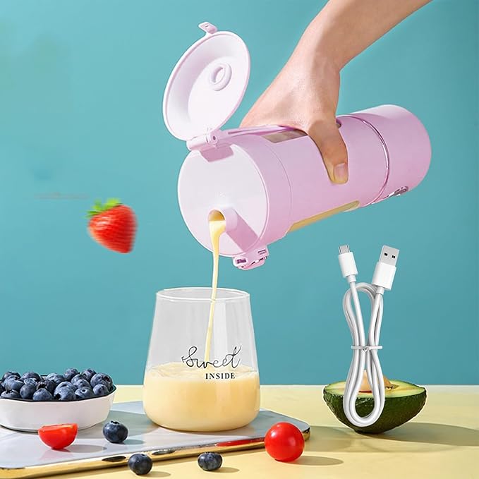 Electric Blender Cup | 700ml Kitchen Tool Fruit Mixing Machine | Electric Vegetable Juicer - for Women Men Teens Adults Kitchen Gym Travel Dormitory Apartment Hotel School