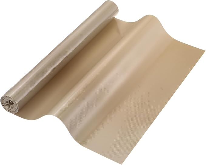 uxcell 11.8IN x 5.9FT Silicone Baking Mat Rolls, Heat Resistant Baking Mats, Non-Stick Pastry Mats, Non-Slip Countertop Mats, Refrigerator Liners Beige