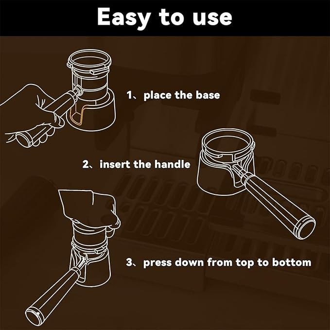 Silicone Coffee Tamper Base Compatible with Ninja Espresso Machine ES601& Es701, for Handheld Portafilter Support Stand, Tamping Station Handheld Portafilter Support Stand, Space-Saving(Black)