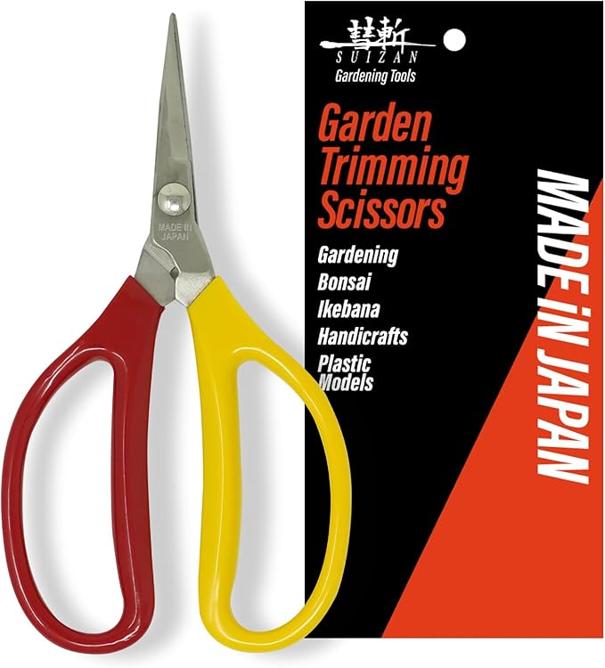 SUIZAN Trimming Scissors 6” - Professional Japanese Garden Plant Herb Buds Flower Shears Gardening Tools