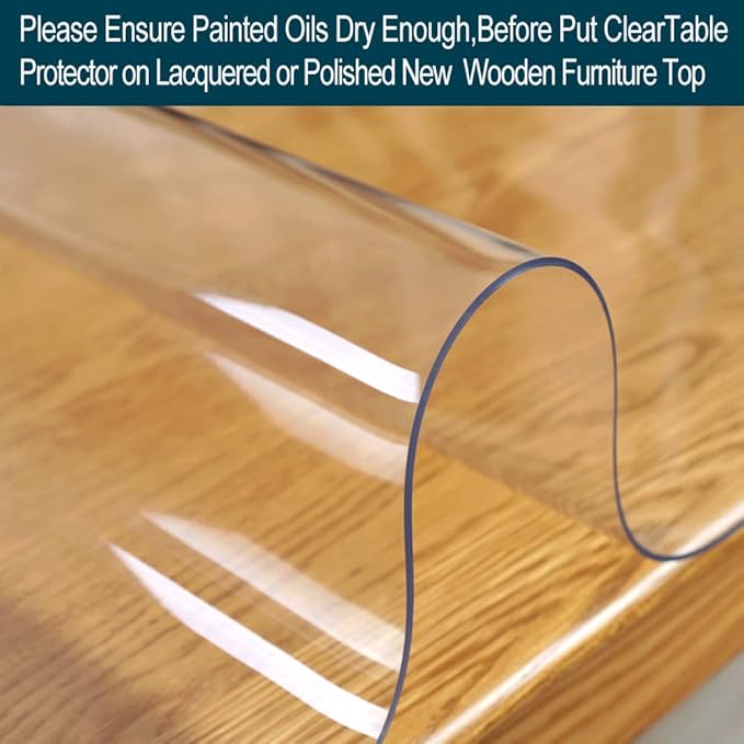 Wadrac Custom 18x32 Inch Frosted Desk Cover Protector, 1.5mm Thick Plastic Desk Pad Desk Topper Desk Mats on top of Desks Table Runner Leaf Cover Protector for Computer Writing Desk Side Tabletop