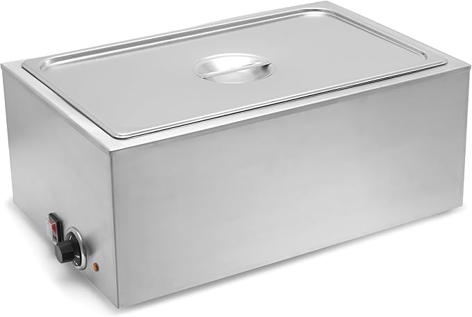 SYBO Commercial Grade Stainless Steel Bain Marie Buffet Food Warmer Steam Table for Catering and Restaurants (1 Section)