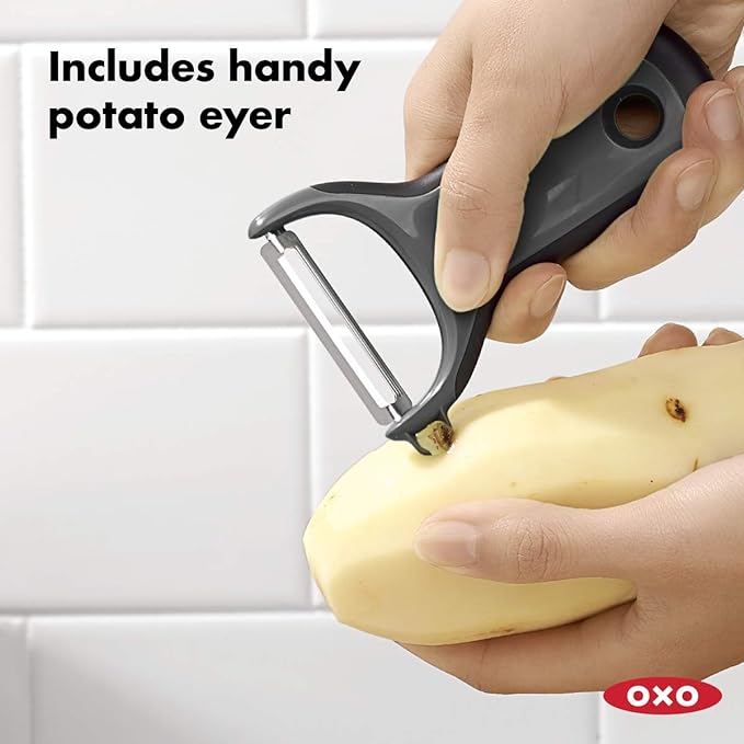 OXO Good Grips Swivel Vegetable Peeler and OXO Good Grips Prep Y-Peeler, Silicone