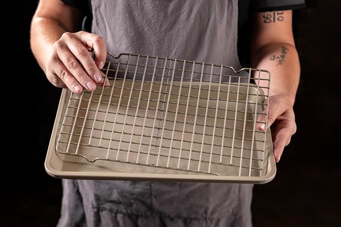 Certified Angus Beef Roasting Pan with Wire Rack – Heavy-Duty Non-Stick Perfect for Reverse Searing