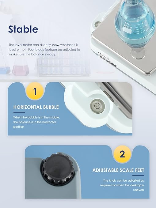 CGOLDENWALL Lab Scale 1000gX0.01 Gram High Precision Laboratory Balance Electronic Scientific Weighing Scale with Calibration Weight