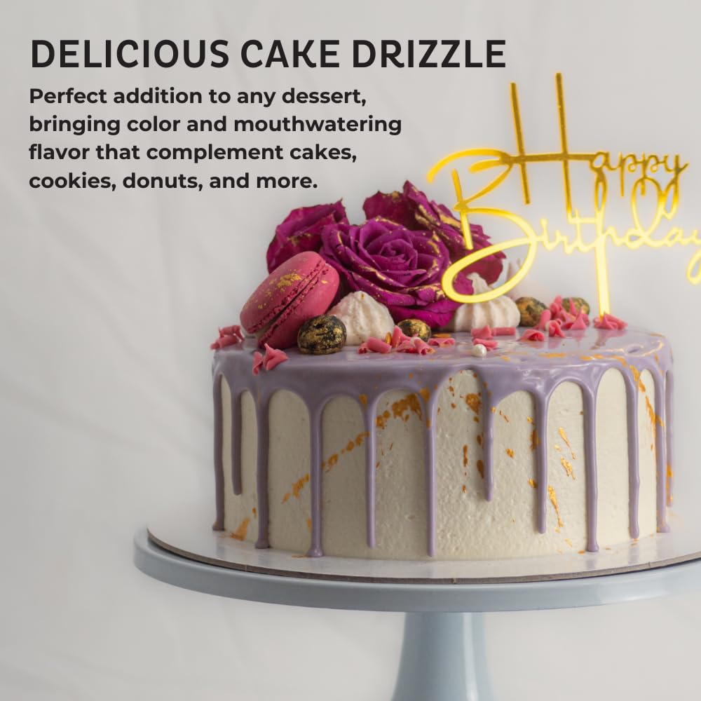 Limoncello-Flavored Cake Drizzle by Chefmaster, Edible Cake Drip Frosting for Decorating, Drip for Cakes, Cupcakes, Cookies, Donuts, 5 oz