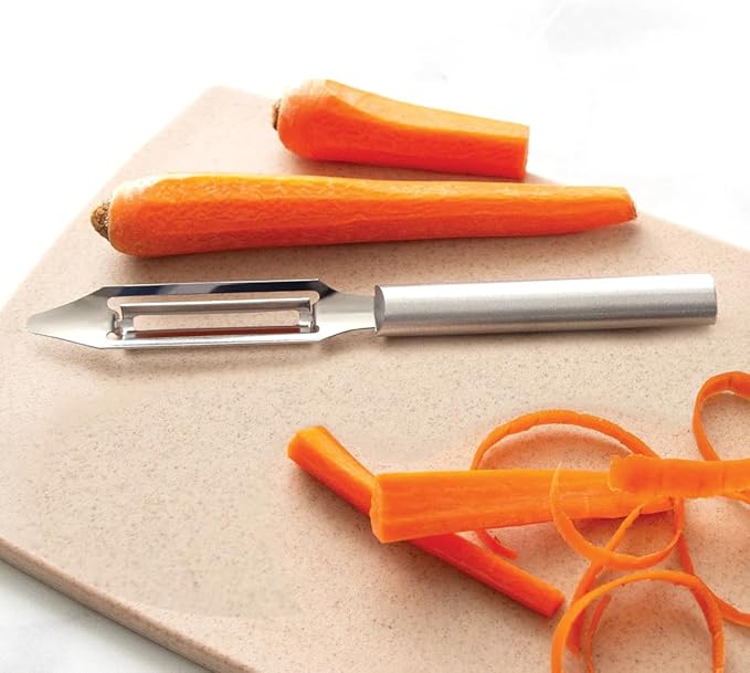 Rada Cutlery Vegetable Peeler (R132), 1.75" Stainless Steel Swiveling Blade, Silver Handle, Pack of 6
