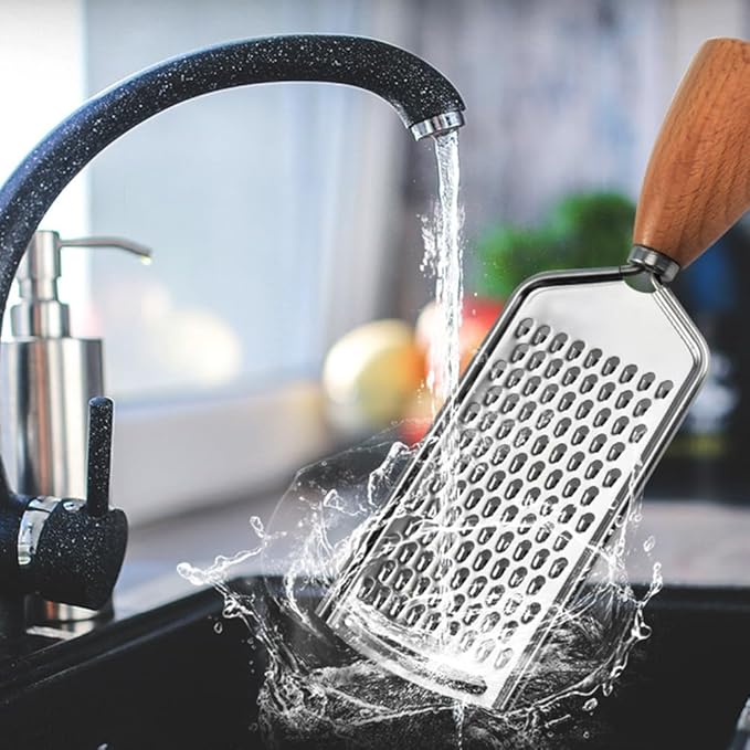 Ciieeo Cheese Grater Vegetable Zester Vegetable Cutter Slicer Professional Grater Handheld Grater Flat Grater Potato Peelers Vegetable Slicing Tools Stainless Steel Salad To Rotate Wooden