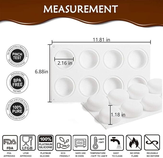 Stone Silicone Molds for Baking Mousse Cake,Fondant Silicone Molds for Baking Cakes, French Dessert for Pastry Chocolate Mold