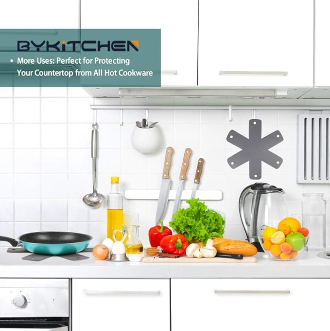 BYKITCHEN Pan Pot Protectors, Set of 12 and 4 Different Sizes, Larger & Thicker Gray Pan Separator Pads, Pan Protectors for Stacking and Protecting Your Cookware