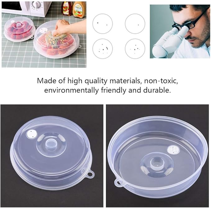Washable Microwave Plate Cover, Microwave Plate Lid, Silicone for Microwave Oven Accessories Cookware Lids for Microwave Oven Parts Bakeware Lids (L)
