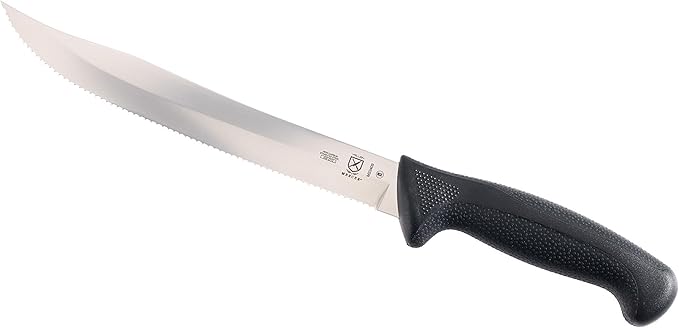 Mercer Culinary Millennia Black Handle Scalloped Utility Slicer, 9-Inch