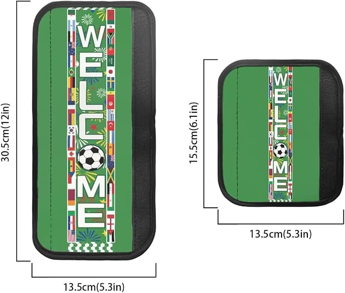 Soccer Print Refrigerator Door Handle Covers Set of 6 Kitchen Electrical Appliance Decor Handles Football Pattern Fridge Accessories Home Decor, Soccer Print Green