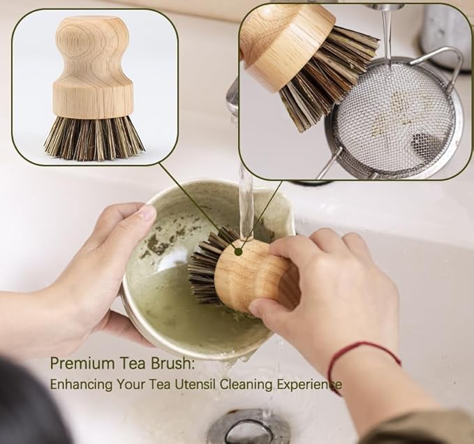 TANG PIN 10Pcs Matcha Whisk Set, 15 OZ Matcha Bowl, Matcha Whisk and Stand, Scoop, Sifter, Spoon, Coaster, Cleaning Brush and Tea Towel, Perfect Matcha Kit for Tea Ceremony