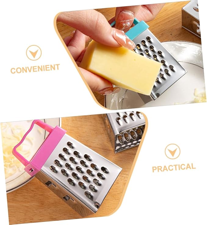 PRETYZOOM 18pcs Stainless Cheese Grater Fine Grater Slicer Vegetable Slicer Easy Peel