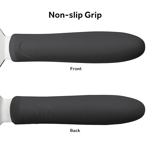 Winco 8" x 4" Griddle Spatula/Turner for Burgers, Steaks and More, Black