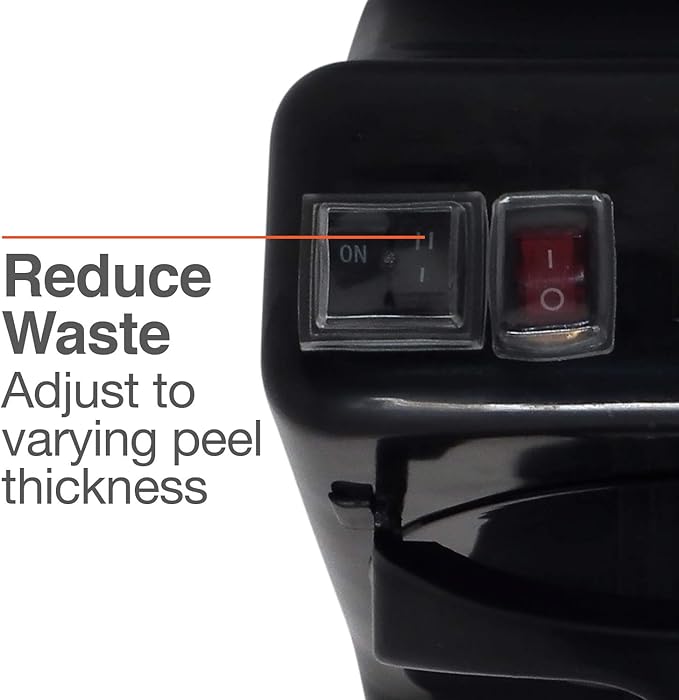 Pelamatic - Automatic Fruit & Vegetable Peeler | Electric Apple Peeler | Fast & Efficient | Rust-Resistant Stainless Steel | Easy Cleanup, Black, One Size, Plastic