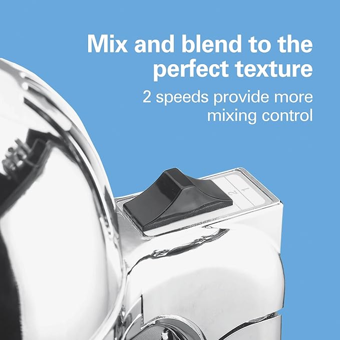 Hamilton Beach DrinkMaster Electric Drink Mixer, Retro Milkshake Maker & Milk Frother, 2 Speeds, Extra-Large 28 oz. Stainless Steel Cup, Classic Chrome
