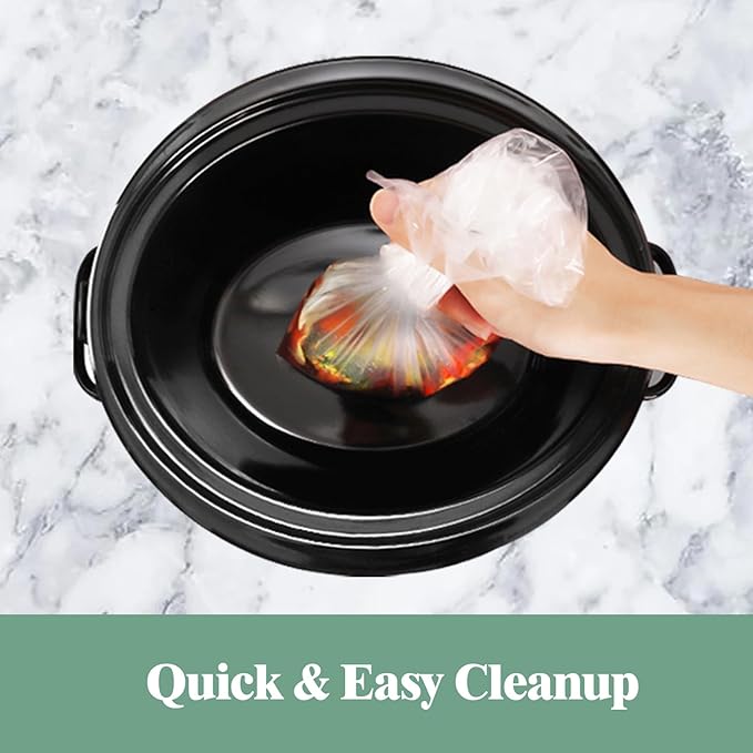 Slow Cooker Liners, 40 Cooking Bags, Medium Disposable Pot Liner Plastic Bags, Fits 1QT to 3QT Slow Cooker Cooking Pans, 11 in. x 16 in.
