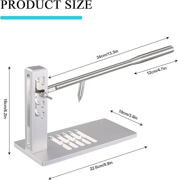 Oyster Shucker Machine Adjustable Oyster Shucker Tool Oyster Clam Opener Machine Including Knifes, Glove and G-Clip, Seafood Tools Set for Hotel Family Barbecue Buffet